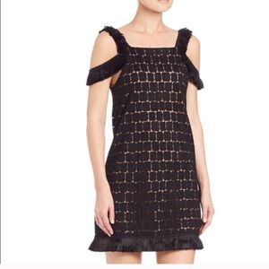 Alexis Black Jasmine Fringe cocktail dress NWT